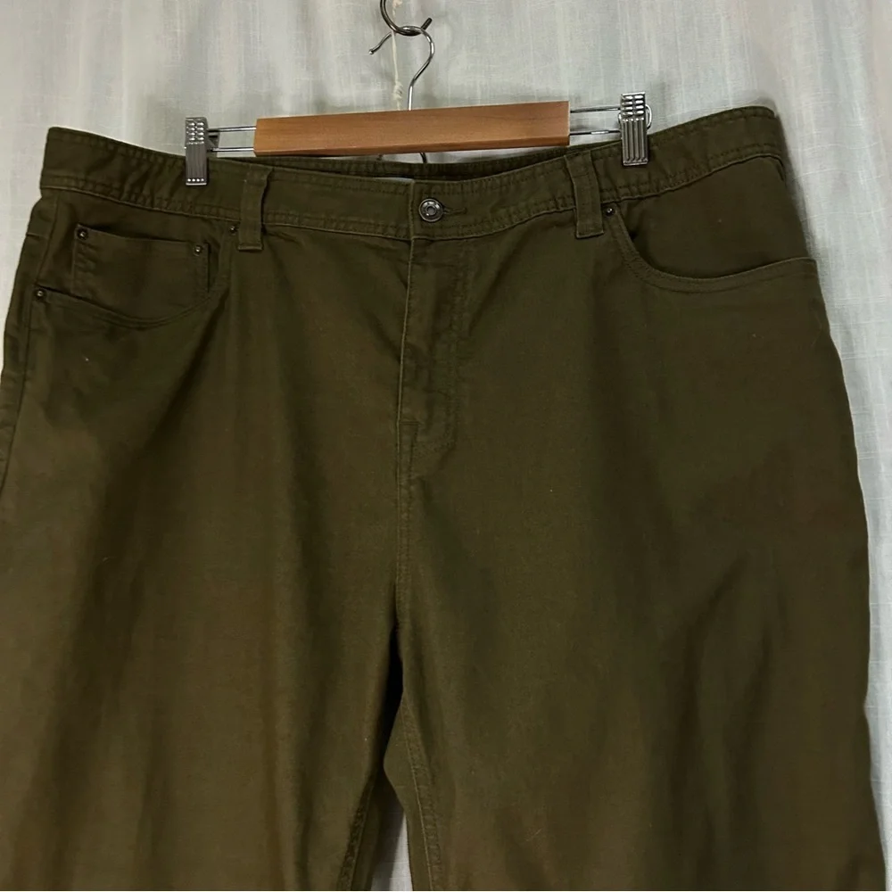42/30 Prana Bridger Jean in green canvas feel slim fit